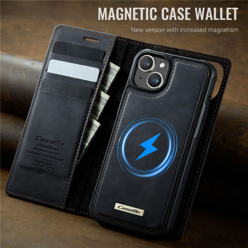 CaseMe iPhone 13 2-in-1 Magnetic Wallet Case – MagSafe & RFID Blocking - Image 10