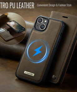 Alternative view of CaseMe iPhone 13 2-in-1 Magnetic Wallet Case – MagSafe & RFID Blocking