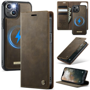 CaseMe iPhone 14 2-in-1 Magnetic Wallet Case – MagSafe & RFID Blocking