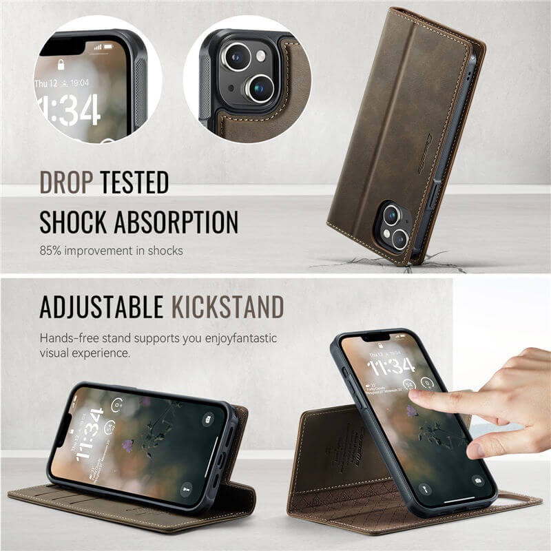 CaseMe iPhone 13 2-in-1 Magnetic Wallet Case – MagSafe & RFID Blocking - Image 7