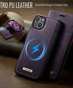 Alternative view of CaseMe iPhone 14 2-in-1 Magnetic Wallet Case – MagSafe & RFID Blocking