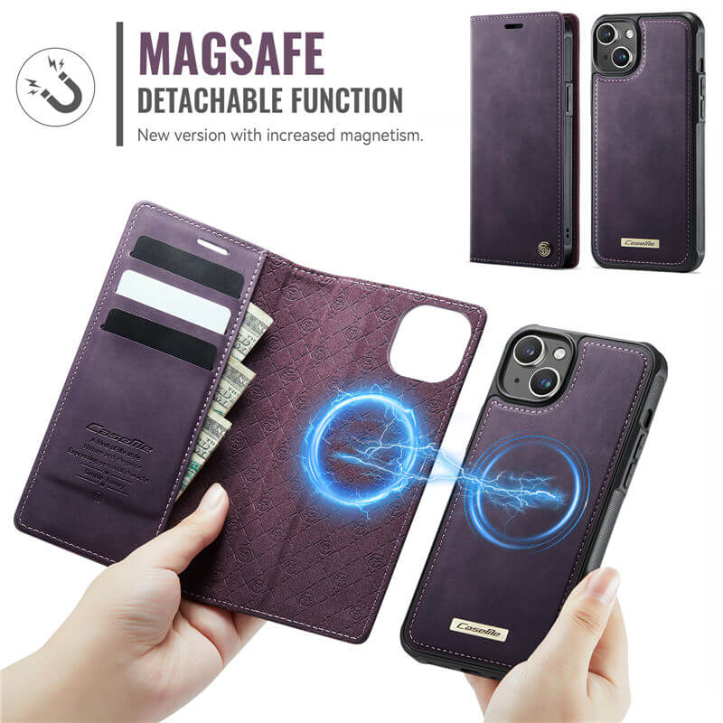 CaseMe iPhone 14 Plus 2-in-1 Magnetic Wallet Case