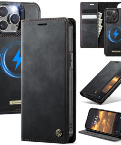 CaseMe iPhone 13 Pro 2-in-1 Magnetic Wallet Case – MagSafe & RFID Blocking