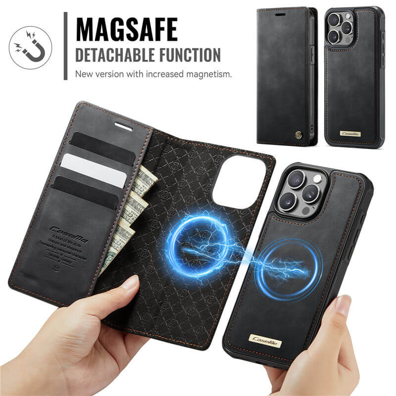 CaseMe iPhone 15 Pro 2-in-1 Magnetic Wallet Case – MagSafe & RFID Blocking - Image 5