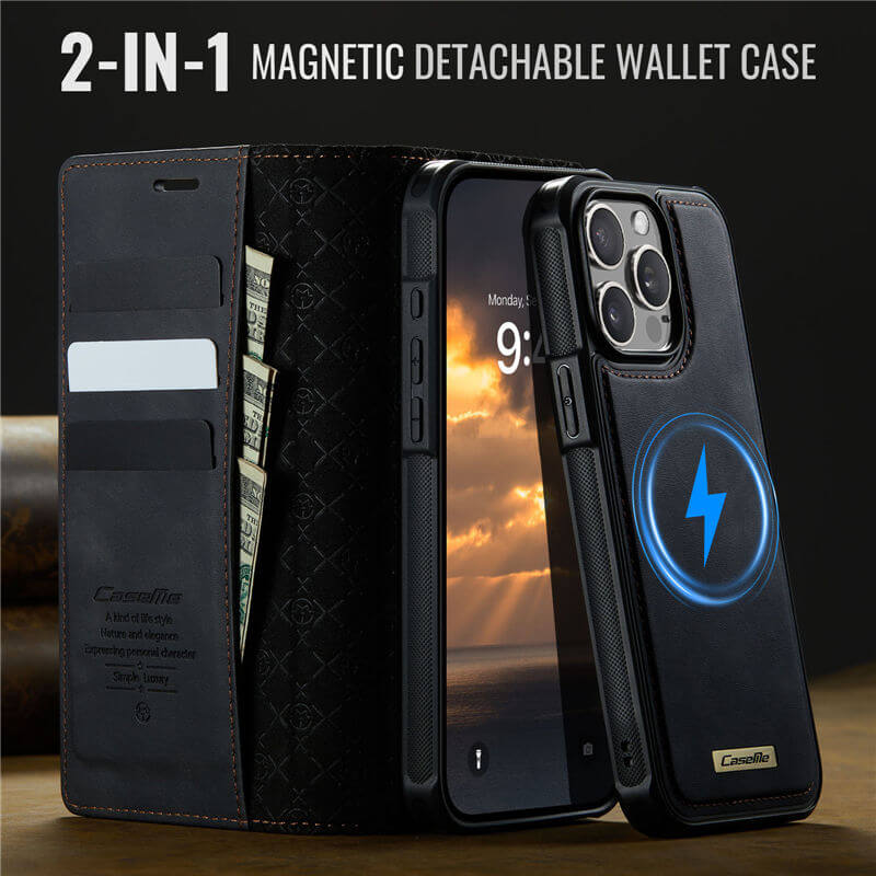 CaseMe iPhone 13 Pro Max 2-in-1 Magnetic Wallet Case – MagSafe & RFID Blocking - Image 9