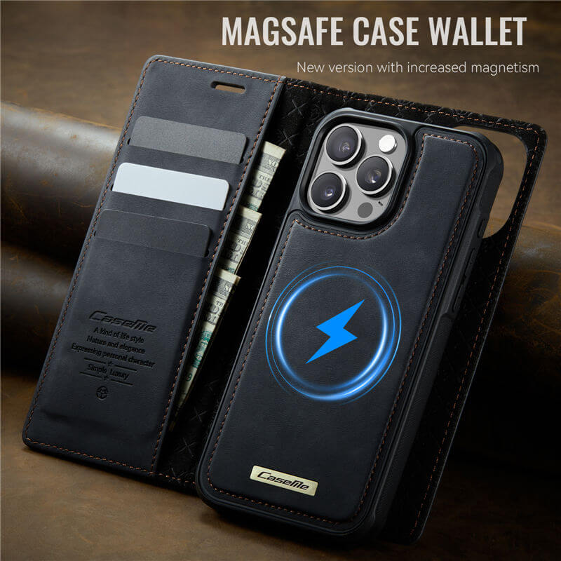 CaseMe iPhone 15 Pro 2-in-1 Magnetic Wallet Case – MagSafe & RFID Blocking - Image 10