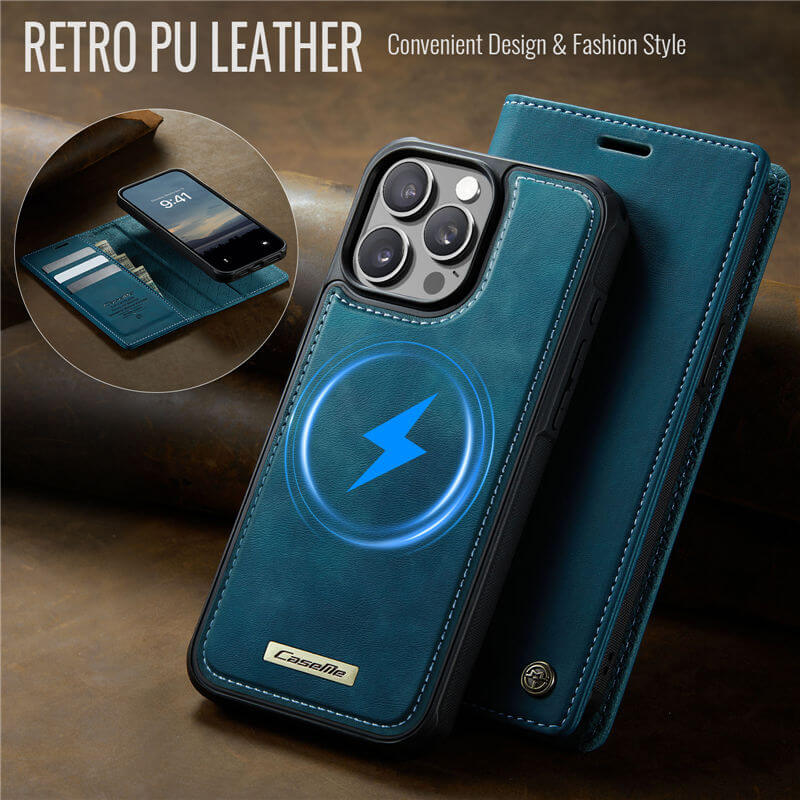 CaseMe iPhone 14 Pro Max 2-in-1 Magnetic Wallet Case