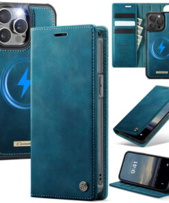 CaseMe iPhone 15 Pro 2-in-1 Magnetic Wallet Case – MagSafe & RFID Blocking