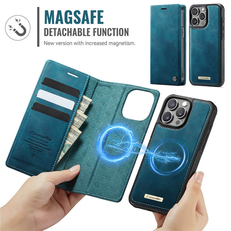 CaseMe iPhone 13 Pro Max 2-in-1 Magnetic Wallet Case – MagSafe & RFID Blocking - Image 5