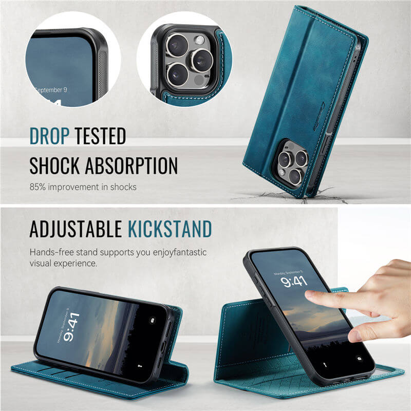 CaseMe iPhone 14 Pro Max 2-in-1 Magnetic Wallet Case