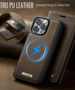 Alternative view of CaseMe iPhone 15 Pro 2-in-1 Magnetic Wallet Case – MagSafe & RFID Blocking