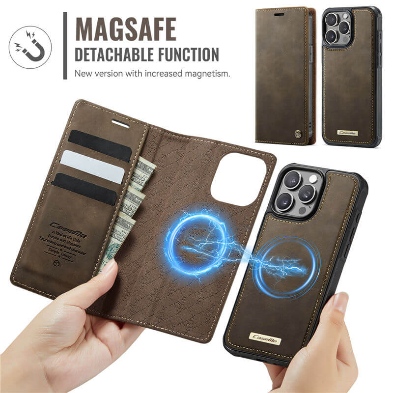 CaseMe iPhone 14 Pro 2-in-1 Magnetic Wallet Case
