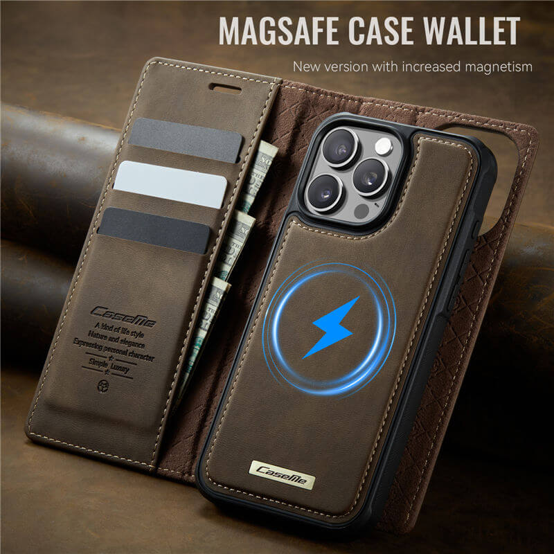 CaseMe iPhone 14 Pro 2-in-1 Magnetic Wallet Case – MagSafe & RFID Blocking - Image 10