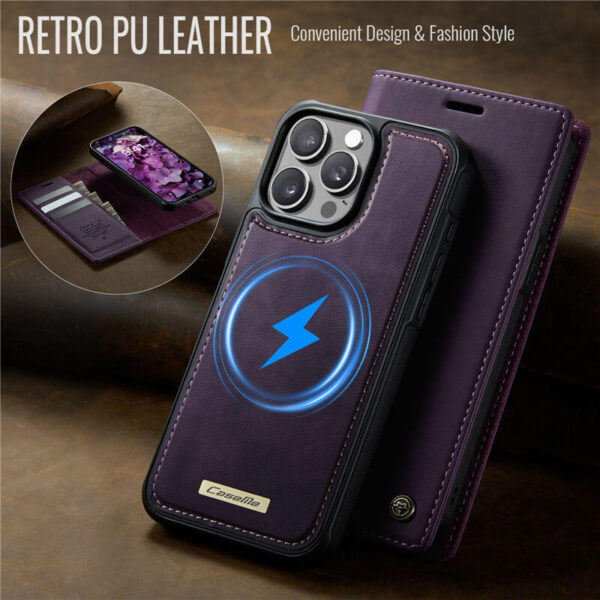 Alternative view of CaseMe iPhone 13 Pro Max 2-in-1 Magnetic Wallet Case – MagSafe & RFID Blocking