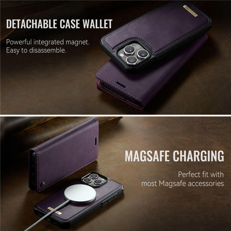 CaseMe iPhone 14 Pro Max 2-in-1 Magnetic Wallet Case