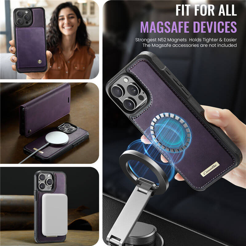 CaseMe iPhone 14 Pro 2-in-1 Magnetic Wallet Case