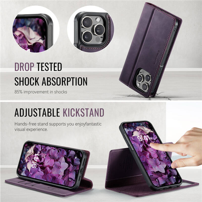 CaseMe iPhone 13 Pro Max 2-in-1 Magnetic Wallet Case – MagSafe & RFID Blocking - Image 7
