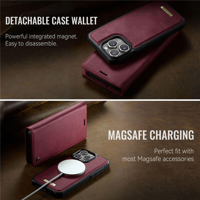 CaseMe iPhone 15 Pro 2-in-1 Magnetic Wallet Case – MagSafe & RFID Blocking - Image 4