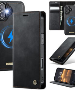 CaseMe iPhone 16 2-in-1 Magnetic Wallet Case – MagSafe & RFID Blocking