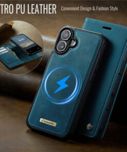 Alternative view of CaseMe iPhone 16 2-in-1 Magnetic Wallet Case – MagSafe & RFID Blocking