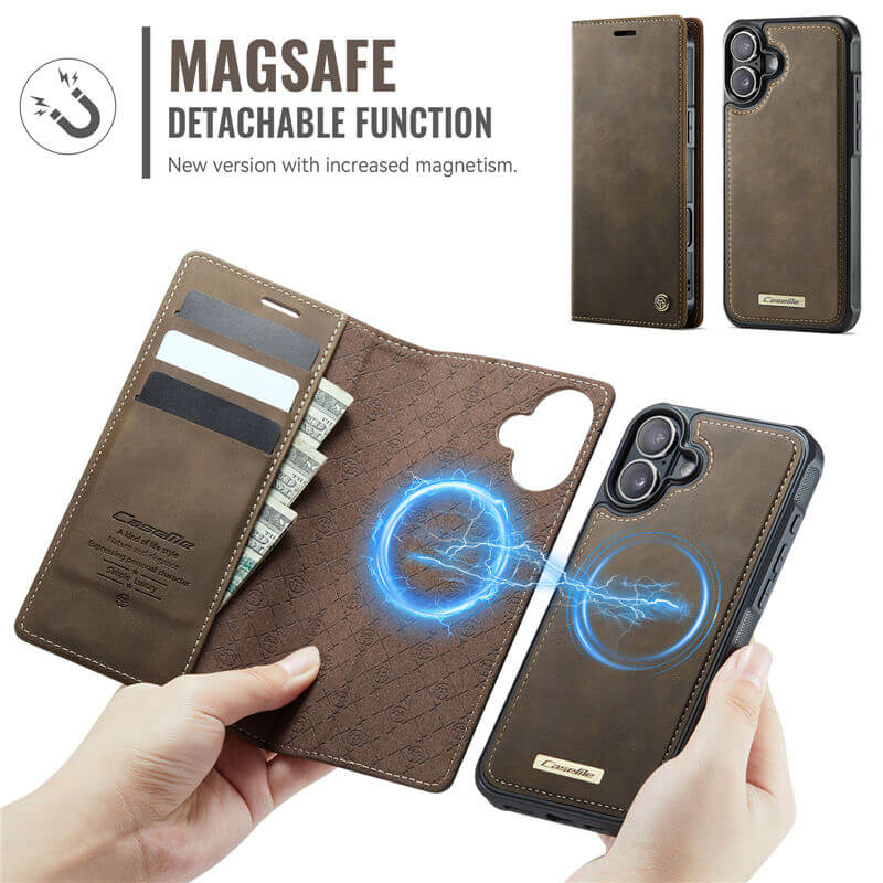 CaseMe iPhone 16 Plus 2-in-1 Magnetic Wallet Case – MagSafe & RFID Blocking - Image 5