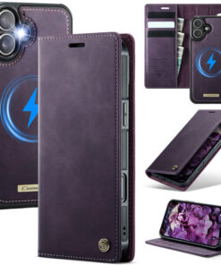 CaseMe iPhone 16 Plus 2-in-1 Magnetic Wallet Case – MagSafe & RFID Blocking