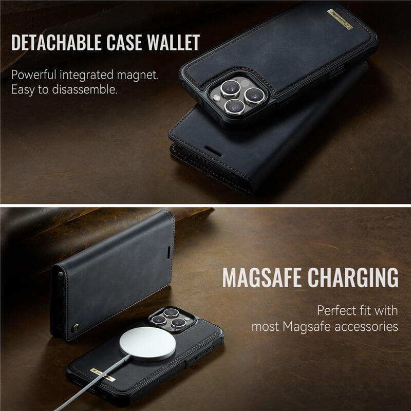 CaseMe iPhone 16 Pro 2-in-1 Magnetic Wallet Case – MagSafe & RFID Blocking - Image 4