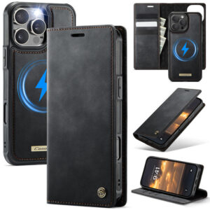 CaseMe iPhone 16 Pro Max 2-in-1 Magnetic Wallet Case – MagSafe & RFID Blocking