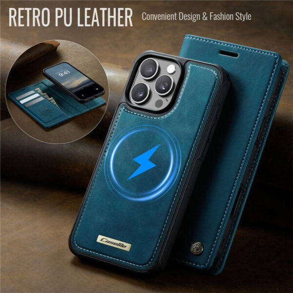 Alternative view of CaseMe iPhone 16 Pro Max 2-in-1 Magnetic Wallet Case – MagSafe & RFID Blocking