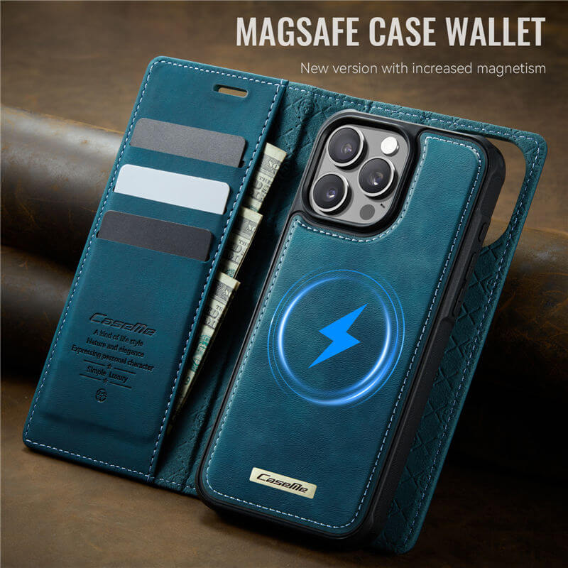 CaseMe iPhone 16 Pro 2-in-1 Magnetic Wallet Case – MagSafe & RFID Blocking - Image 10