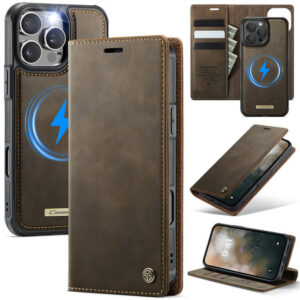 CaseMe iPhone 16 Pro 2-in-1 Magnetic Wallet Case – MagSafe & RFID Blocking