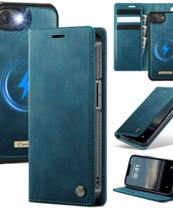 CaseMe iPhone 16E 2-in-1 Magnetic Wallet Case – MagSafe & RFID Blocking