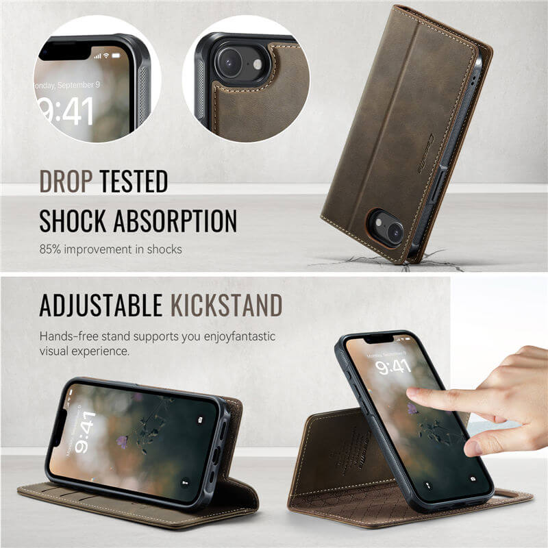 CaseMe iPhone 17e 2-in-1 Magnetic Wallet Case – MagSafe & RFID Blocking - Image 7