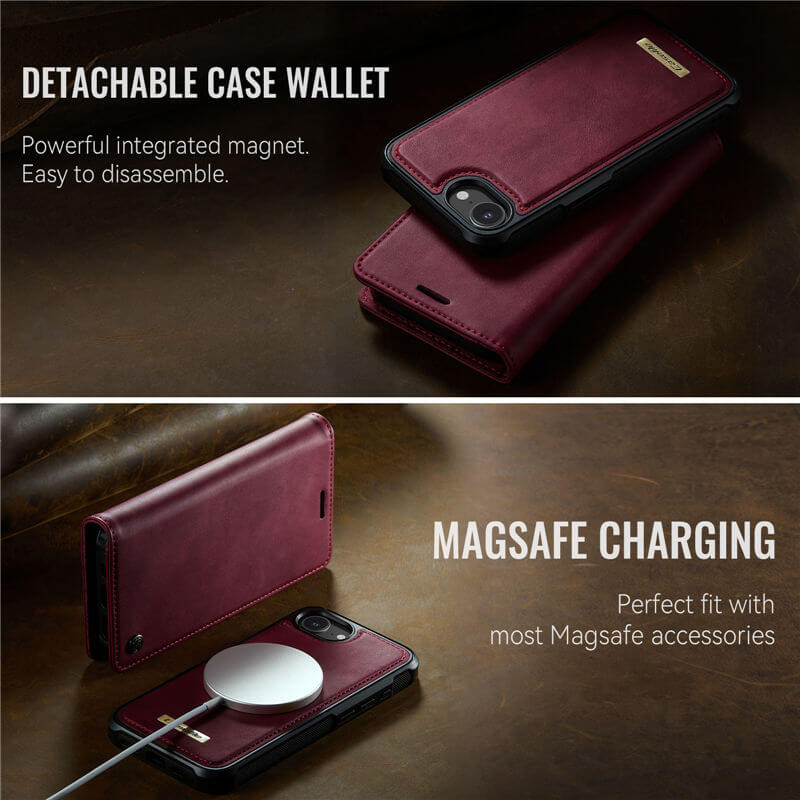 CaseMe iPhone 17e 2-in-1 Magnetic Wallet Case – MagSafe & RFID Blocking - Image 4