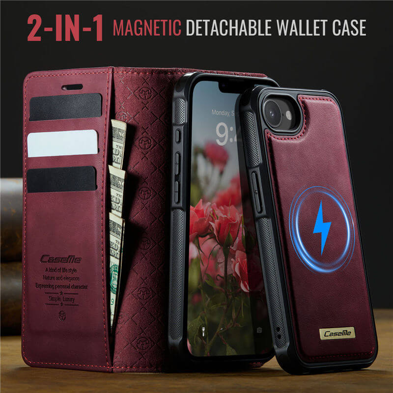 CaseMe iPhone 17e 2-in-1 Magnetic Wallet Case – MagSafe & RFID Blocking - Image 9