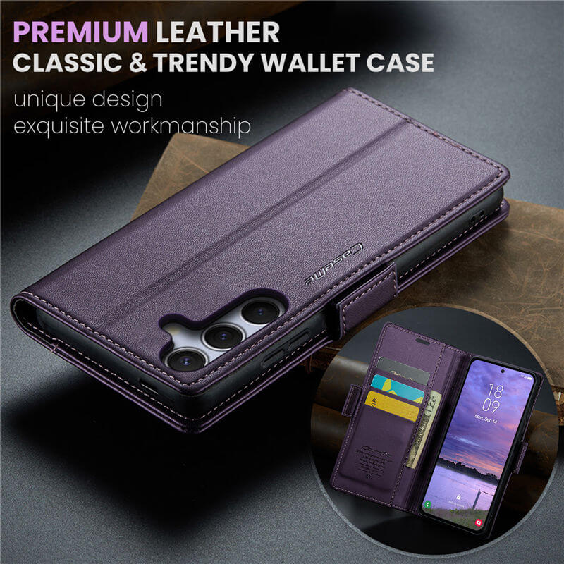 CaseMe Samsung Galaxy S25 FE Wallet RFID Blocking Magnetic Buckle Case - Image 10