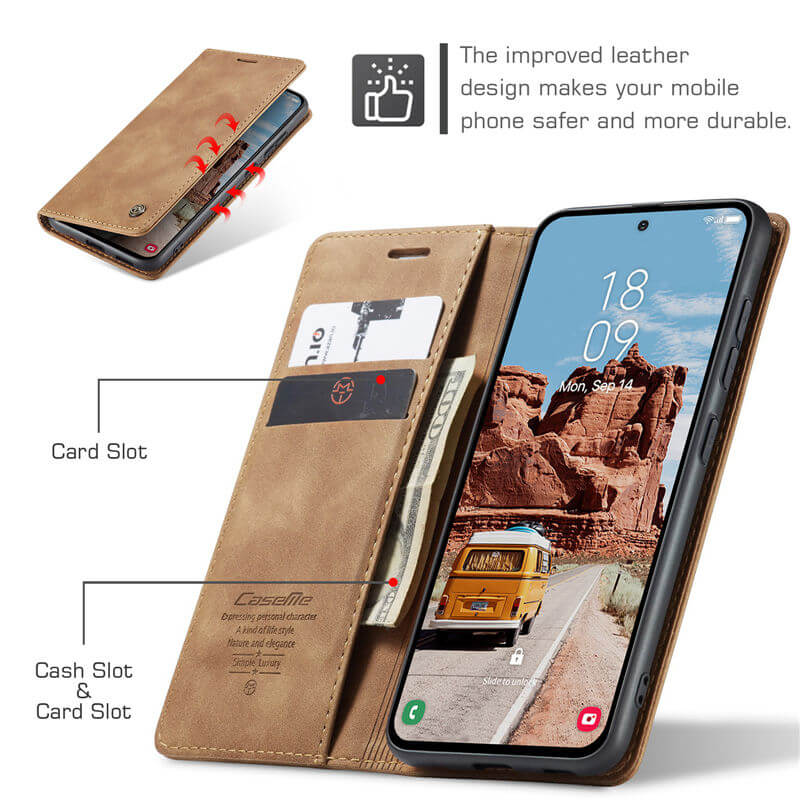 CaseMe Samsung Galaxy S25 FE Wallet Suede Leather Case - Image 6