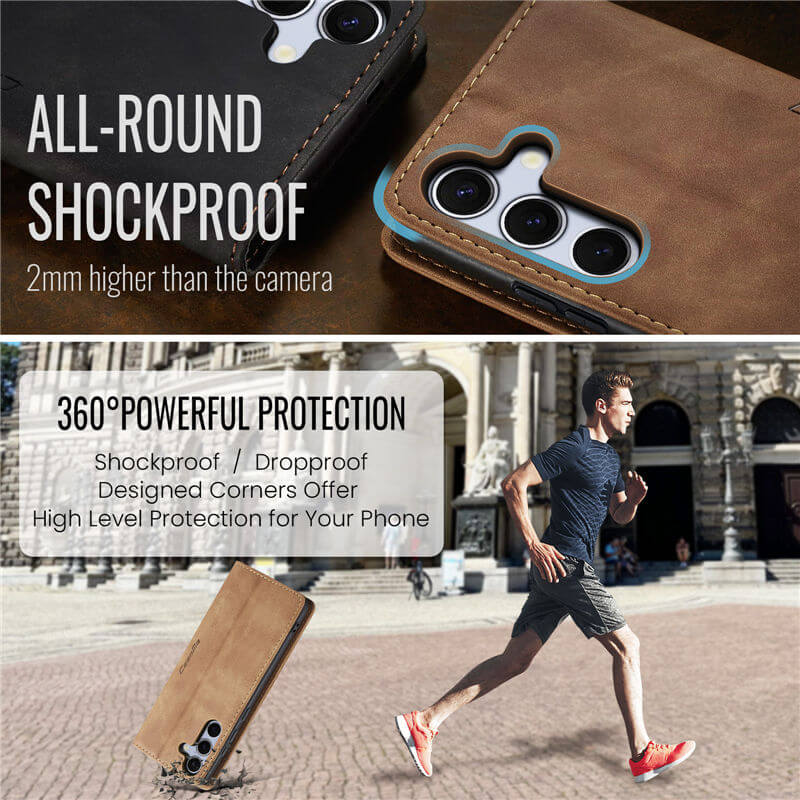 CaseMe Samsung Galaxy S25 FE Wallet Suede Leather Case