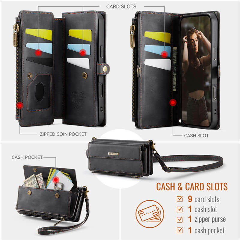 CaseMe iPhone Air RFID Wallet Case – Crossbody & Wireless