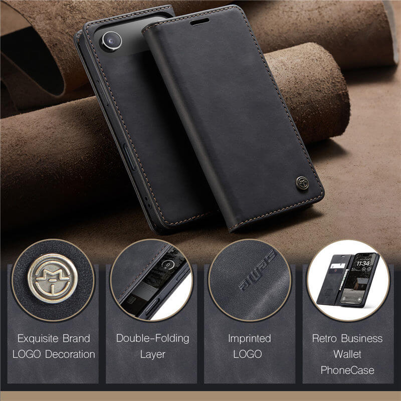 CaseMe iPhone Air Wallet Magnetic Suede Leather Case - Image 11