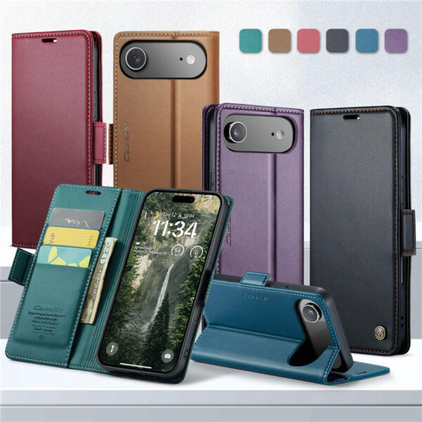 Alternative view of CaseMe For iPhone Air Wallet RFID Blocking Magnetic Buckle Case