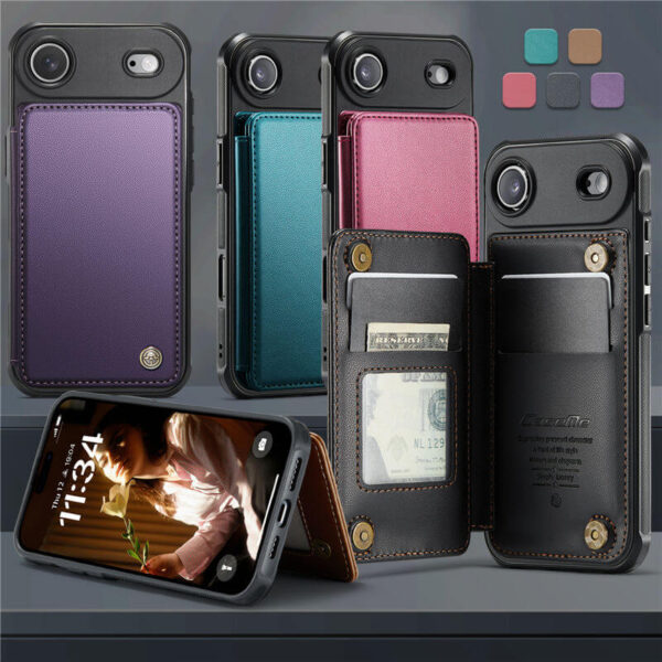 Alternative view of CaseMe iPhone Air RFID Blocking Card Holder Kickstand Case