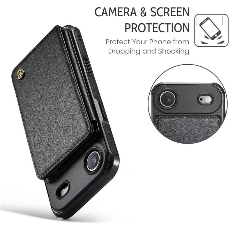 CaseMe iPhone Air RFID Blocking Card Holder Kickstand Case - Image 9