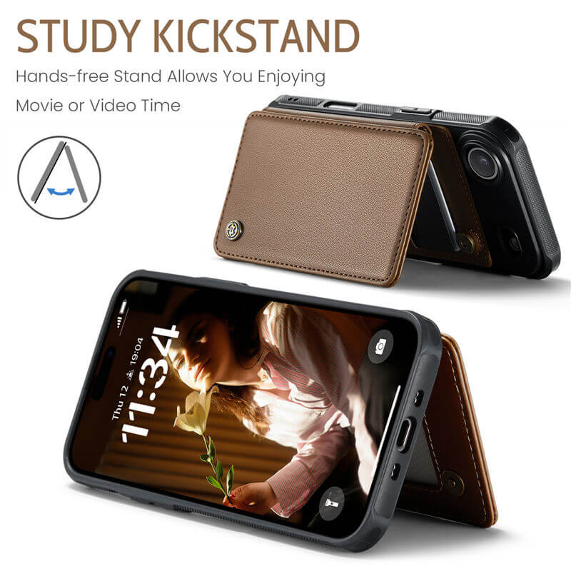 CaseMe iPhone Air RFID Blocking Card Holder Kickstand Case