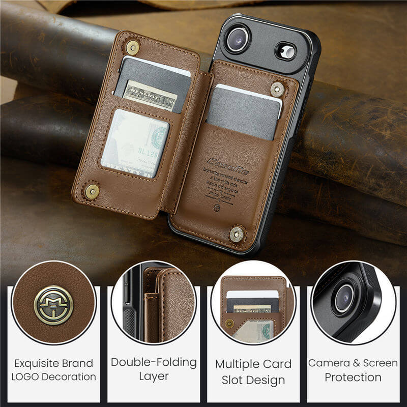 CaseMe iPhone Air RFID Blocking Card Holder Kickstand Case - Image 10