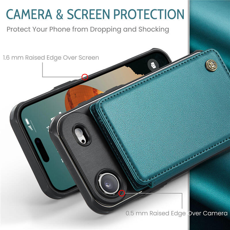 CaseMe iPhone Air RFID Blocking Card Holder Kickstand Case