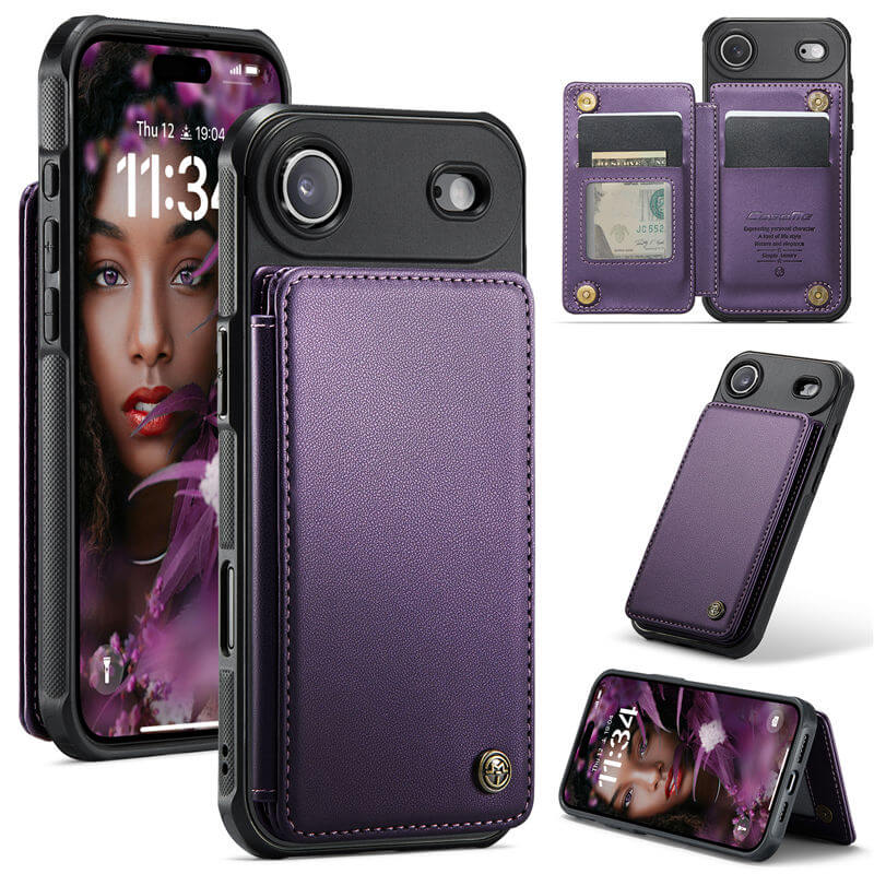CaseMe iPhone Air RFID Blocking Card Holder Kickstand Case