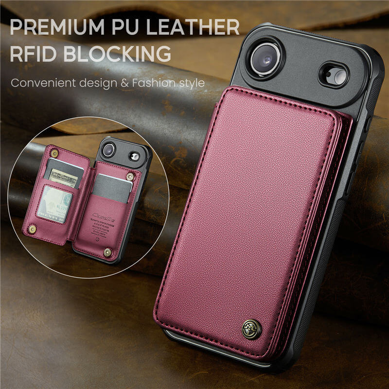 CaseMe iPhone Air RFID Blocking Card Holder Kickstand Case