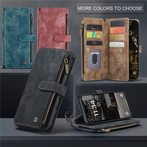 Alternative view of CaseMe iPhone Air Wallet Kickstand Case with Wrist Strap