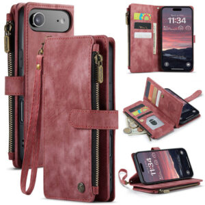 CaseMe iPhone Air Wallet Kickstand Case with Wrist Strap
